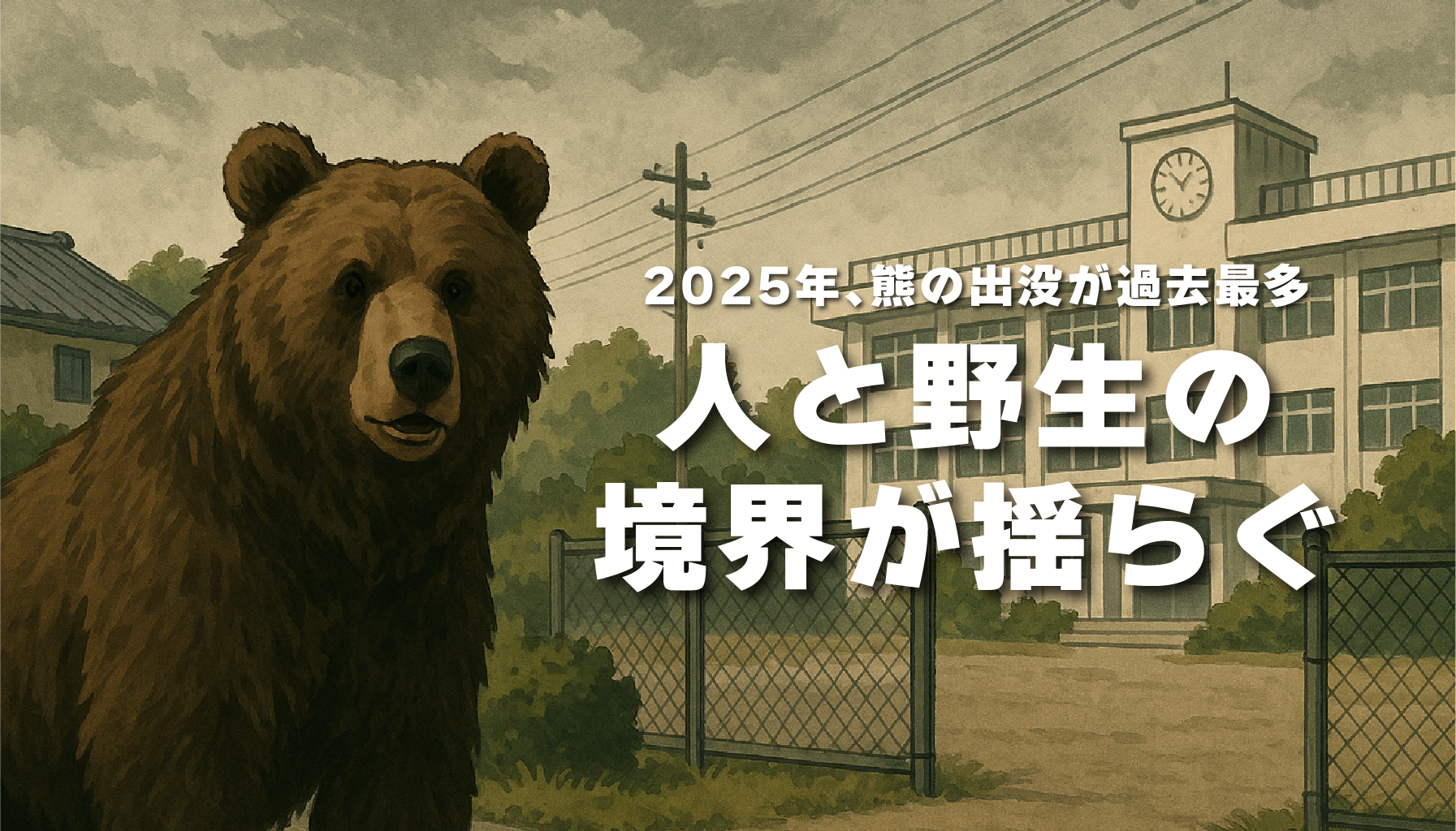 2025年、熊の出没が過去最多──人と野生の境界が揺らぐ