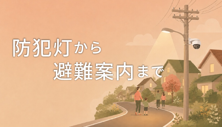 防犯灯から避難案内まで